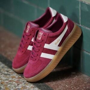 Gola Classics Women's Grandslam Suede Sneakers Cerise / Off White / Gum Soles